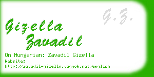 gizella zavadil business card